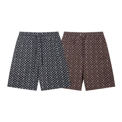 250313 New high quality knitted jacquard full print shorts
