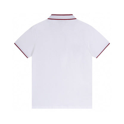 250313 New simple color matching lapel POLO