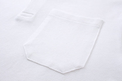 250313 New simple color matching lapel POLO