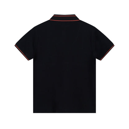250313 New simple color matching lapel POLO