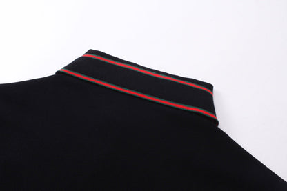 250313 New simple color matching lapel POLO