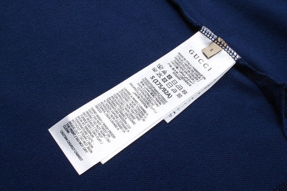 250313 New high quality tri-color woven with color contrast patchwork lapel polo