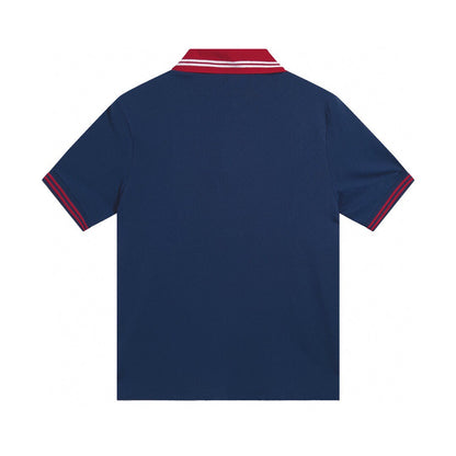 250313 New high quality preppy color polo lapel