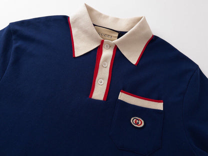250313 New high quality preppy color polo lapel