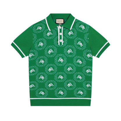 250313 New high quality pony print lapel polo