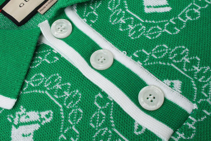 250313 New high quality pony print lapel polo
