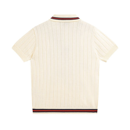 250318 New high quality pocket striped knit POLO