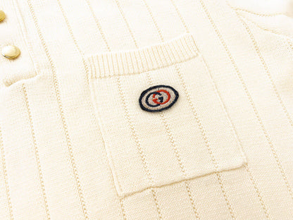 250318 New high quality pocket striped knit POLO