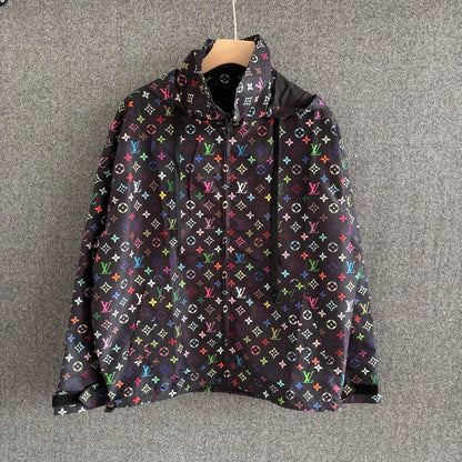 250325 New printed long-sleeved hooded coat