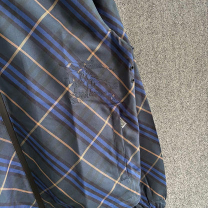 250325 New plaid long-sleeved hooded coat