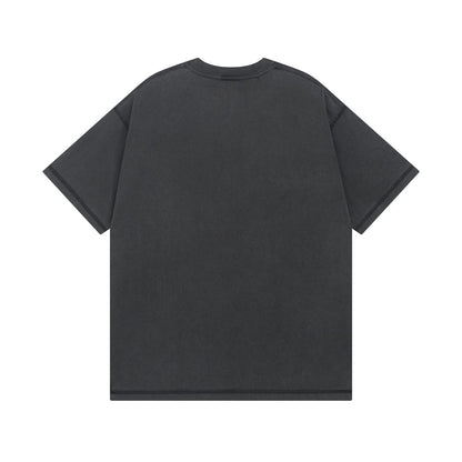 250325 New applique embroidered wash short sleeve T-shirt