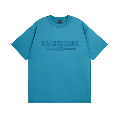 250325 New applique embroidered wash short sleeve T-shirt