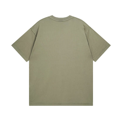250325 New applique embroidered wash short sleeve T-shirt