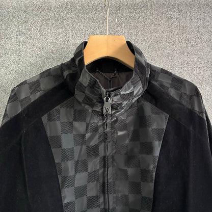 250325 New flocking sports stand-up collar jacket
