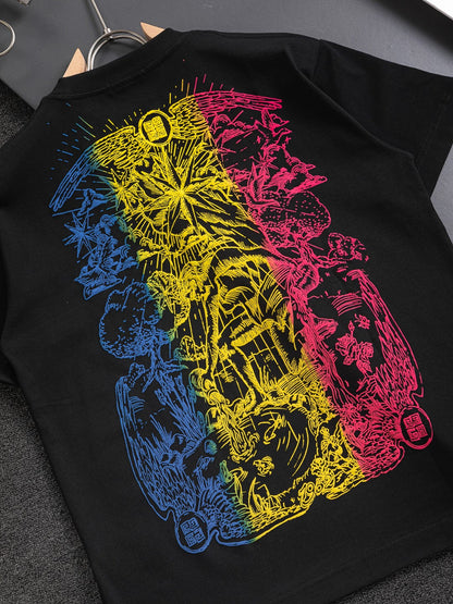 250325 New high quality three color embroidered T-shirt