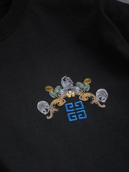 250325 New high quality three color embroidered T-shirt