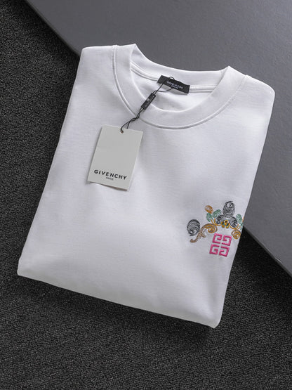 250325 New high quality three color embroidered T-shirt