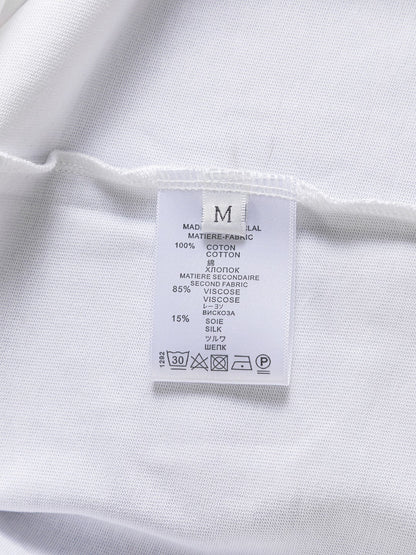 250325 New high quality three color embroidered T-shirt