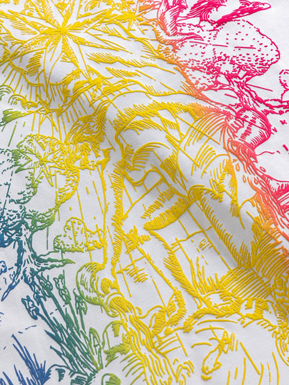 250325 New high quality three color embroidered T-shirt