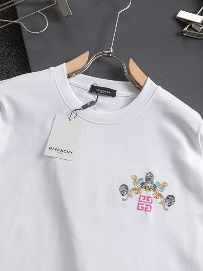250325 New high quality three color embroidered T-shirt