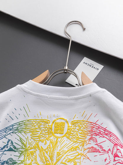 250325 New high quality three color embroidered T-shirt