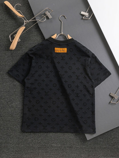 250325 New high quality covered with cut-and-burn monogram T-shirts