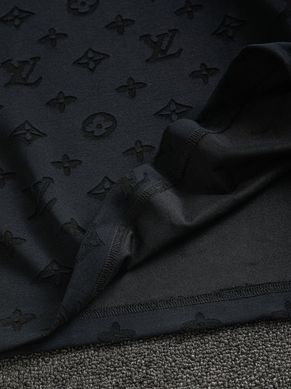250325 New high quality covered with cut-and-burn monogram T-shirts