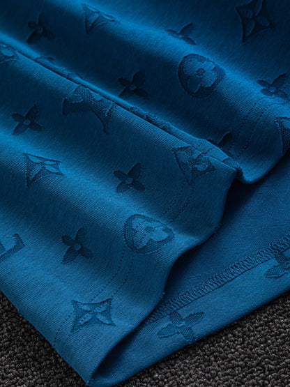 250325 New high quality covered with cut-and-burn monogram T-shirts