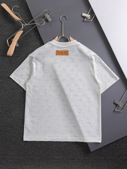 250325 New high quality covered with cut-and-burn monogram T-shirts