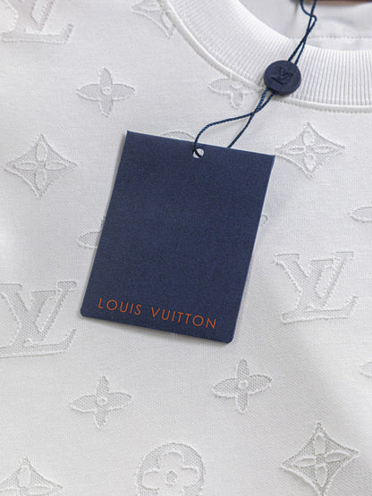 250325 New high quality covered with cut-and-burn monogram T-shirts
