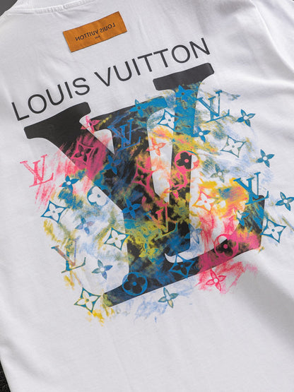 250325 New high quality three color three-dimensional letter embroidery T-shirt