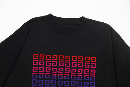 250325 New gradient direct spray monogram print T-shirt