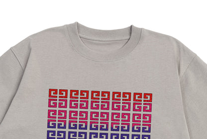250325 New gradient direct spray monogram print T-shirt
