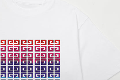 250325 New gradient direct spray monogram print T-shirt