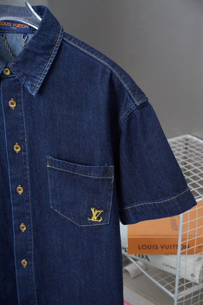 250325 New high quality rope letter embroidered denim jacket