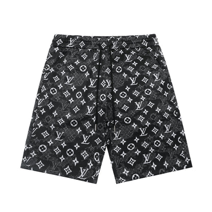 250325 New high fabric jacquard full print shorts