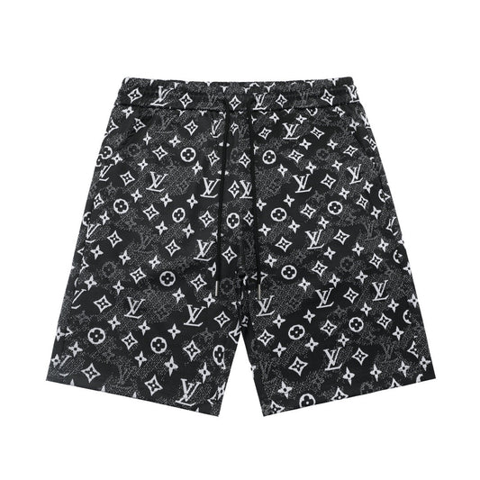 250325 New high fabric jacquard full print shorts