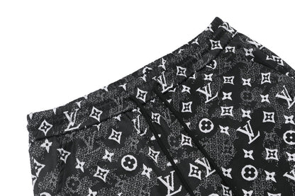 250325 New high fabric jacquard full print shorts