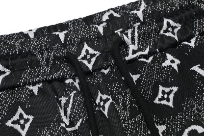 250325 New high fabric jacquard full print shorts