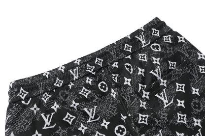 250325 New high fabric jacquard full print shorts