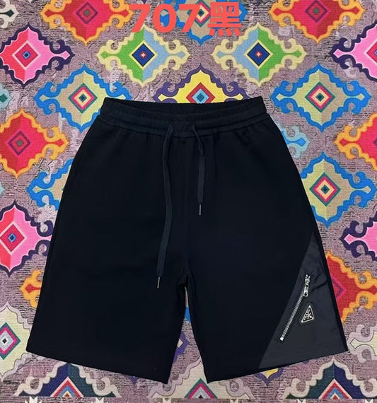 250404 New high-quality metal triangular label casual shorts