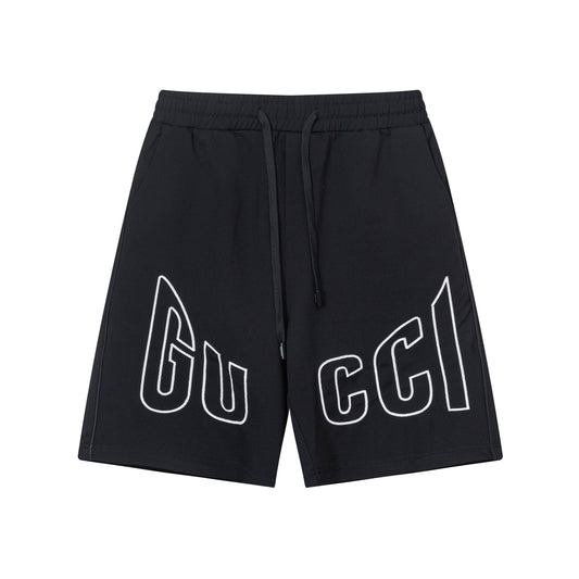 250404 New high-quality simply embroidered knitted shorts