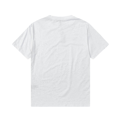 250404 New high-quality summer jacquard full-print T-shirt