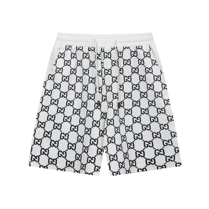 250408 New high-quality partially full-printed knitted shorts