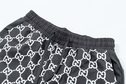 250408 New high-quality partially full-printed knitted shorts