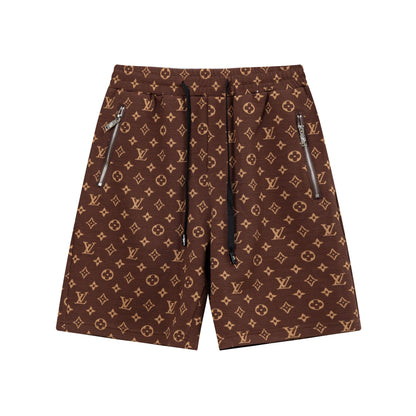 250408 New high-quality jacquard fabric full-print knitted shorts