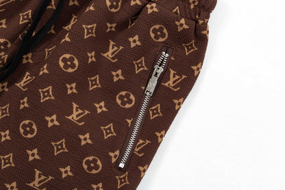 250408 New high-quality jacquard fabric full-print knitted shorts