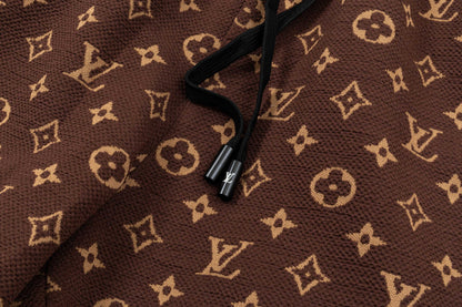 250408 New high-quality jacquard fabric full-print knitted shorts