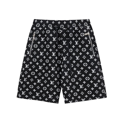 250408 New high-quality jacquard fabric full-print knitted shorts