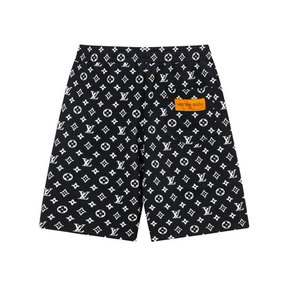 250408 New high-quality jacquard fabric full-print knitted shorts